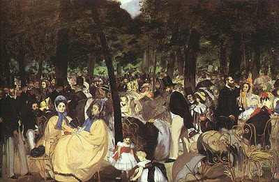 Édouard Manet. Música en las Tullerías. Óleo sobre lienzo. 1862. National Gallery. Londres.